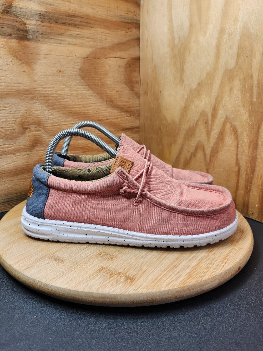 Womens Hey Dude Wally Washed Canvas Shoes Size 9